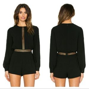 Endless Rose Long Sleeve Iva Romper Size Small